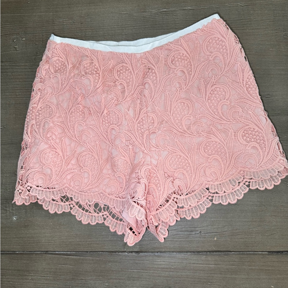 Endless Rose Pink Lace Shorts Small